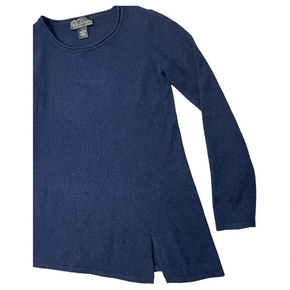 Philosophy By Cashmere Republic Long Tunic Sweater Dark Gray Size Small Slit - Picture 4 of 8